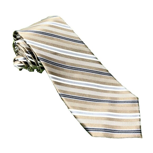 Michael Kors Men's Blue Striped Tie  100% Silk Made in China New With Tag - Picture 2 of 7